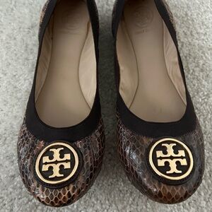 Tory Burch Snake Flats Size 10